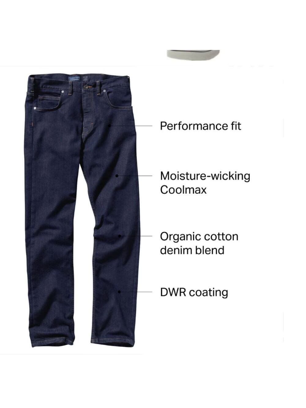 Patagonia Performance Straight Fit Jeans Men's W34 $150